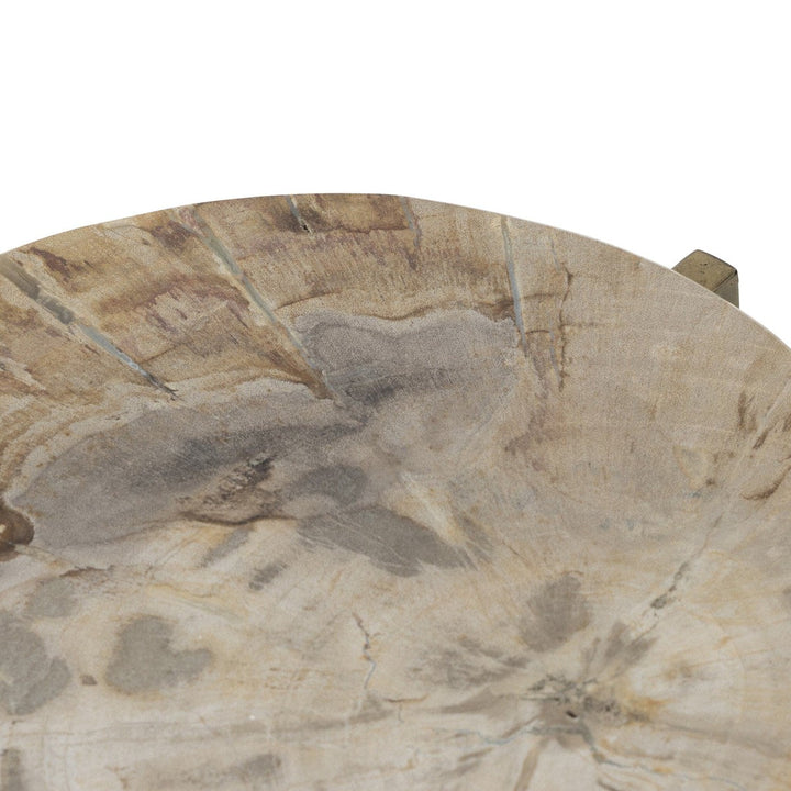 Jonah Round End Table - Light Petrified Wood