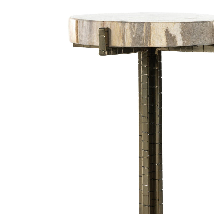 Jonah Round End Table - Light Petrified Wood