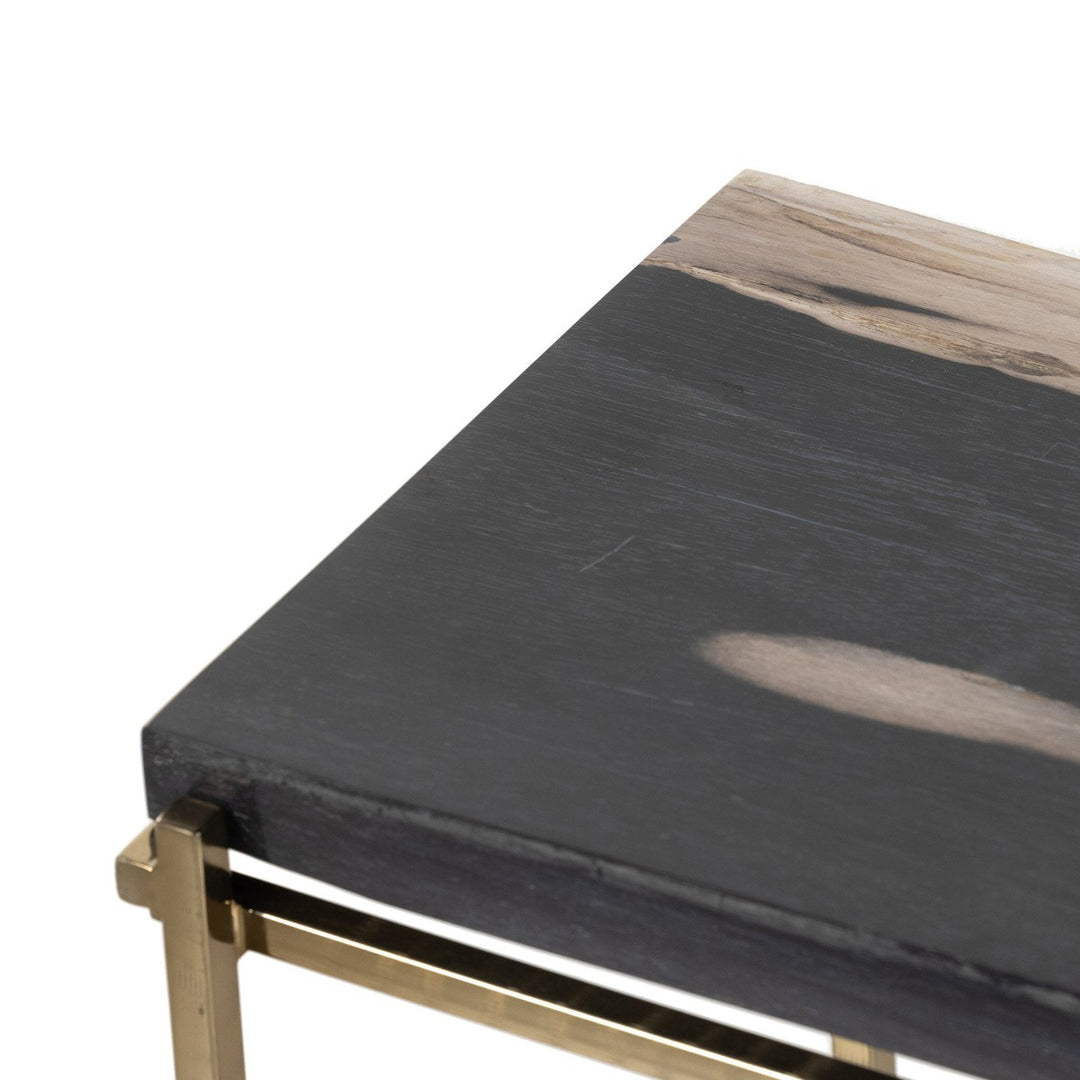 Tia End Table - Dark Petrified Wood