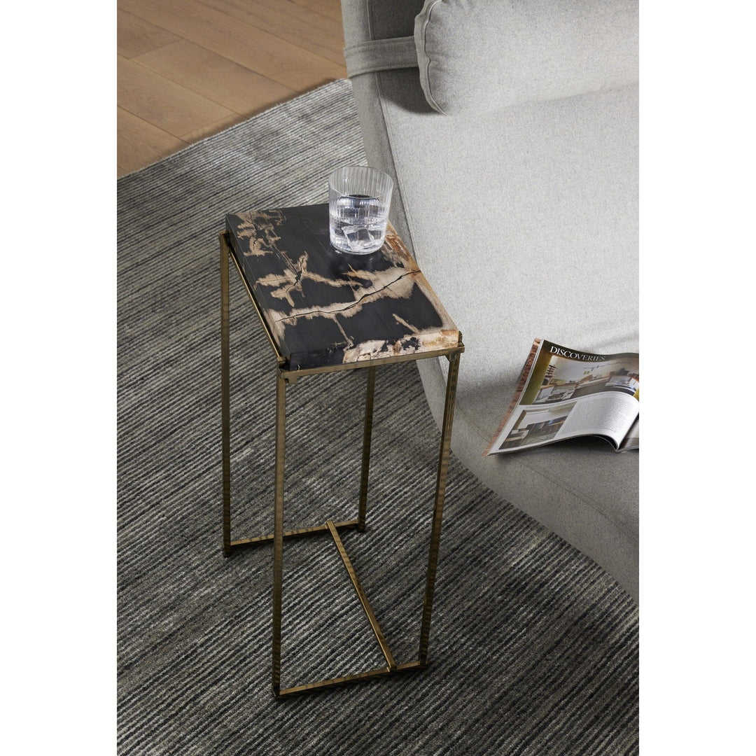 Tia End Table - Dark Petrified Wood