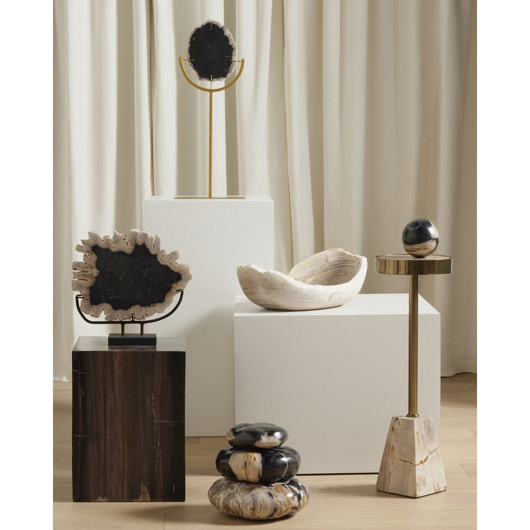 Beck End Table - Dark Petrified Wood