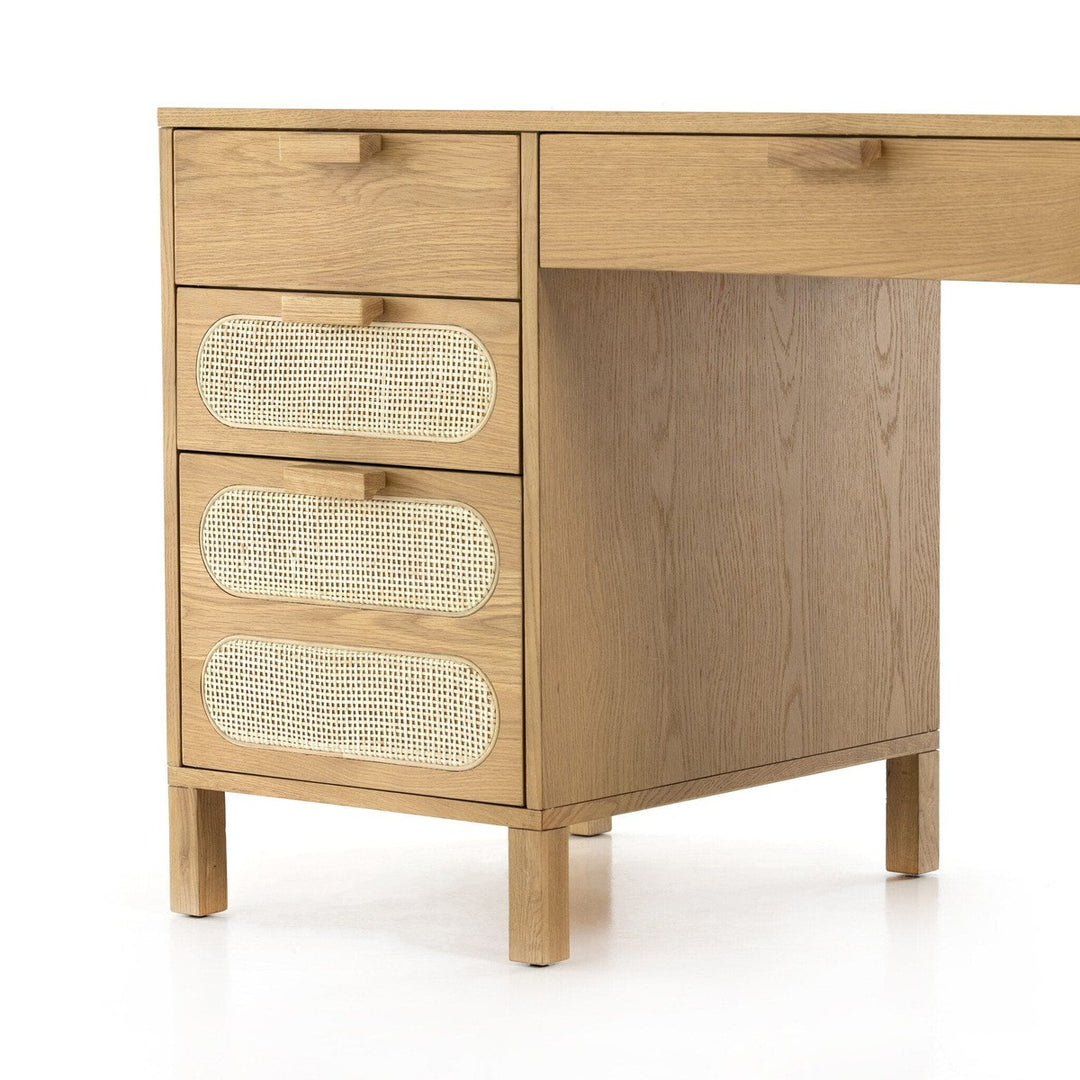 Alexis Executive Desk - Light Natural Cane