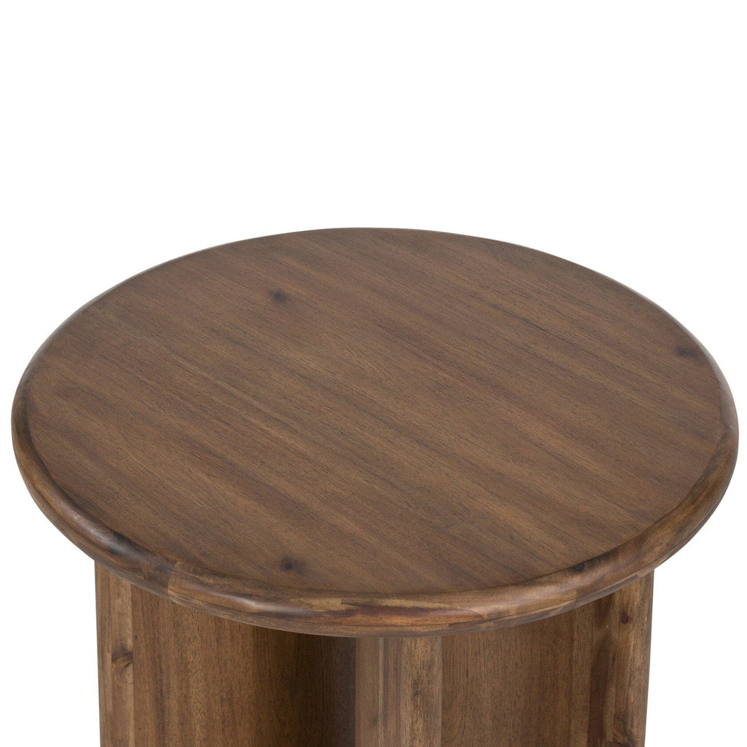 Preston End Table - Seasoned Brown Acacia