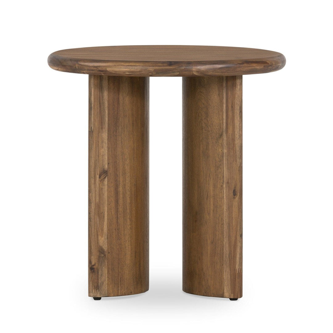 Preston End Table - Seasoned Brown Acacia