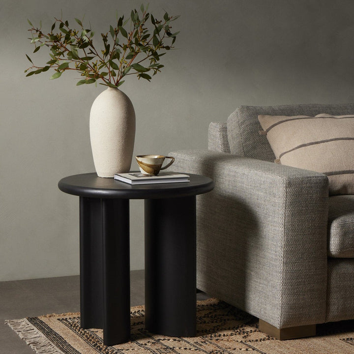 Payton End Table - Aged Black Acacia