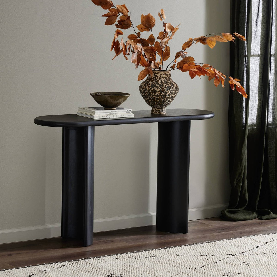 Payton Console Table - Aged Black Acacia Solid