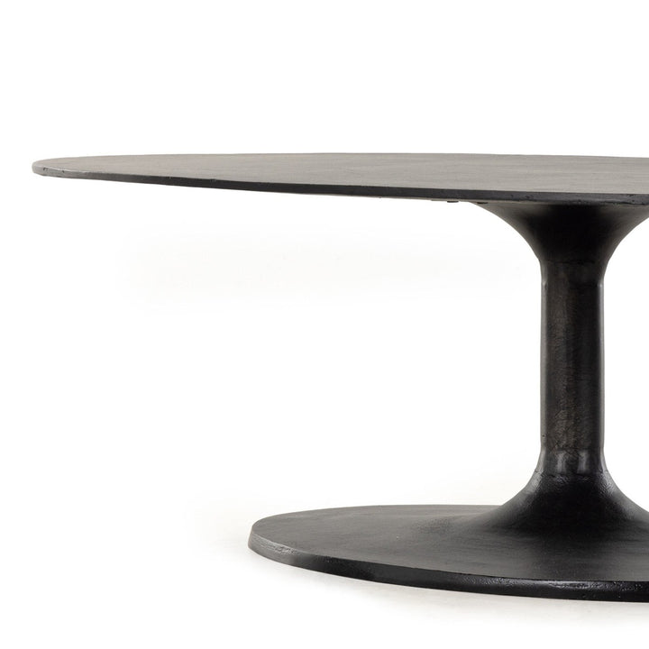 Sienna Oval Coffee Table - Raw Black