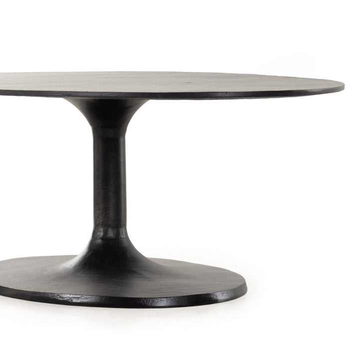 Sienna Oval Coffee Table - Raw Black