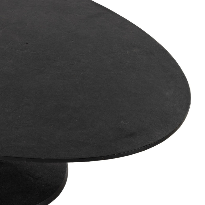 Sienna Oval Coffee Table - Raw Black