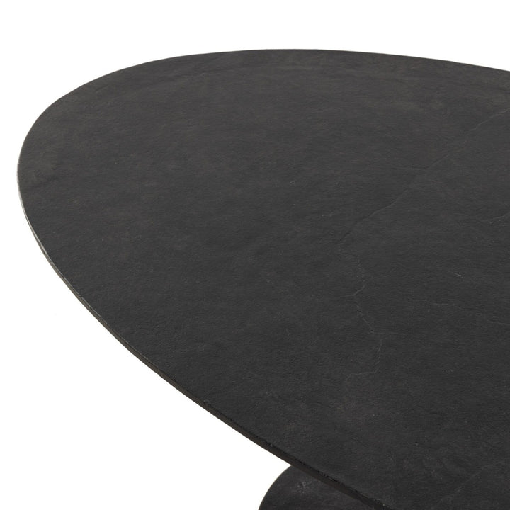 Sienna Oval Coffee Table - Raw Black