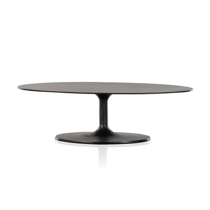 Sienna Oval Coffee Table - Raw Black