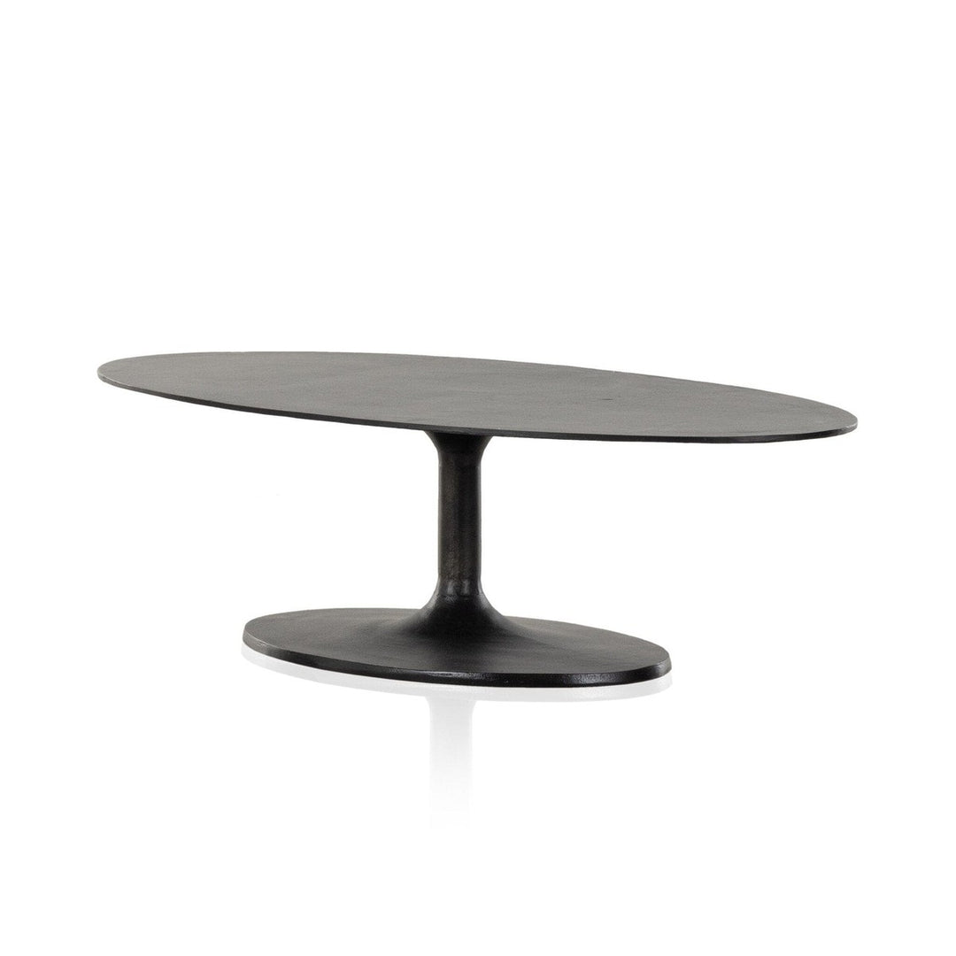 Sienna Oval Coffee Table - Raw Black