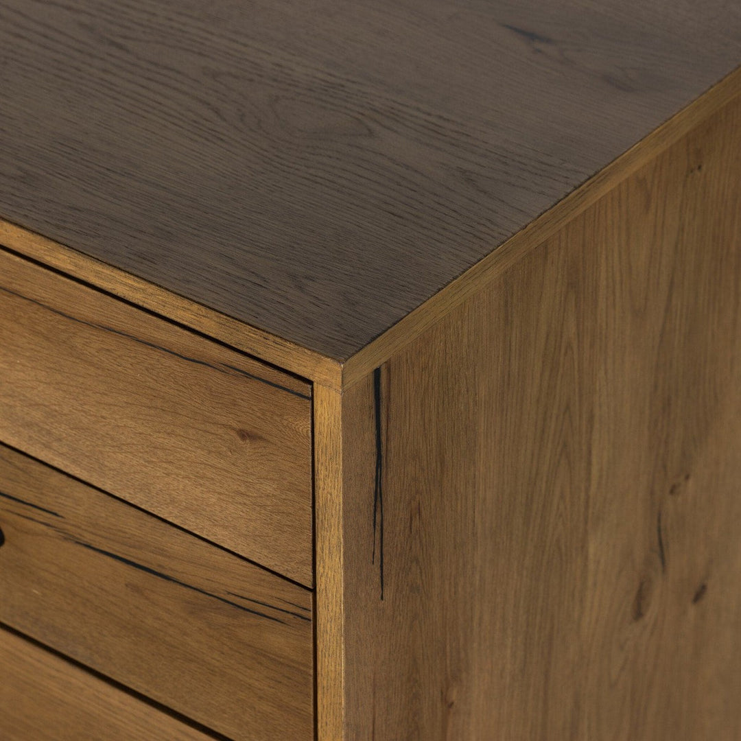 Easton Executive Desk - Amber Oak Resin