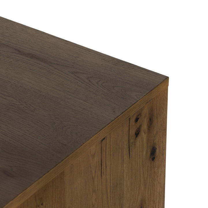 Easton Executive Desk - Amber Oak Resin