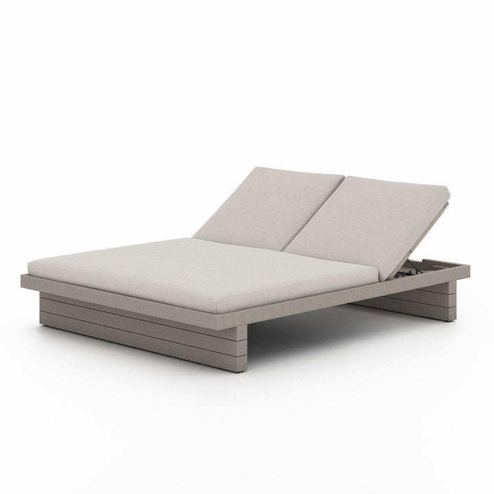 Lennox Outdoor Double Chaise, Weathered Grey - Venao Grey