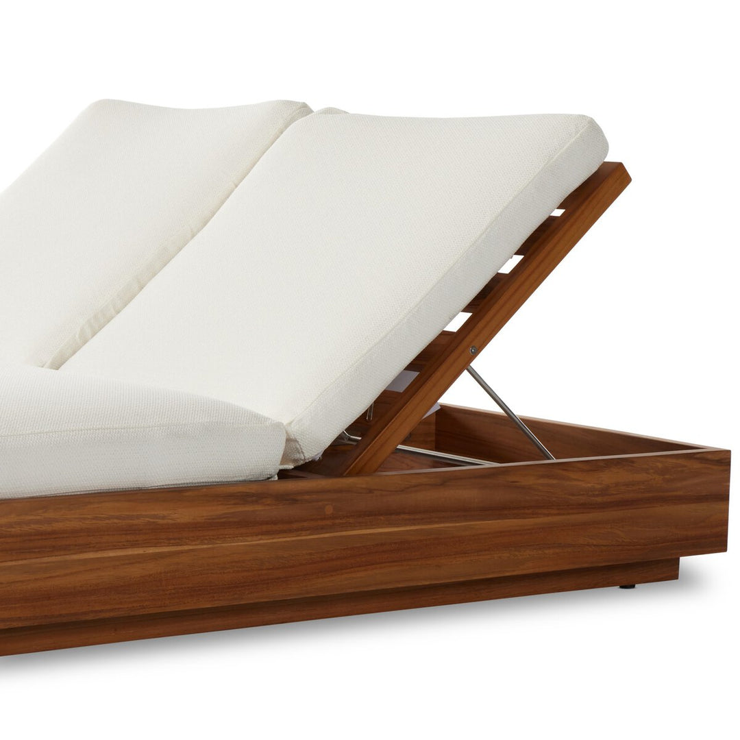 Kira Outdoor Double Chaise Lounge - Faye Cream