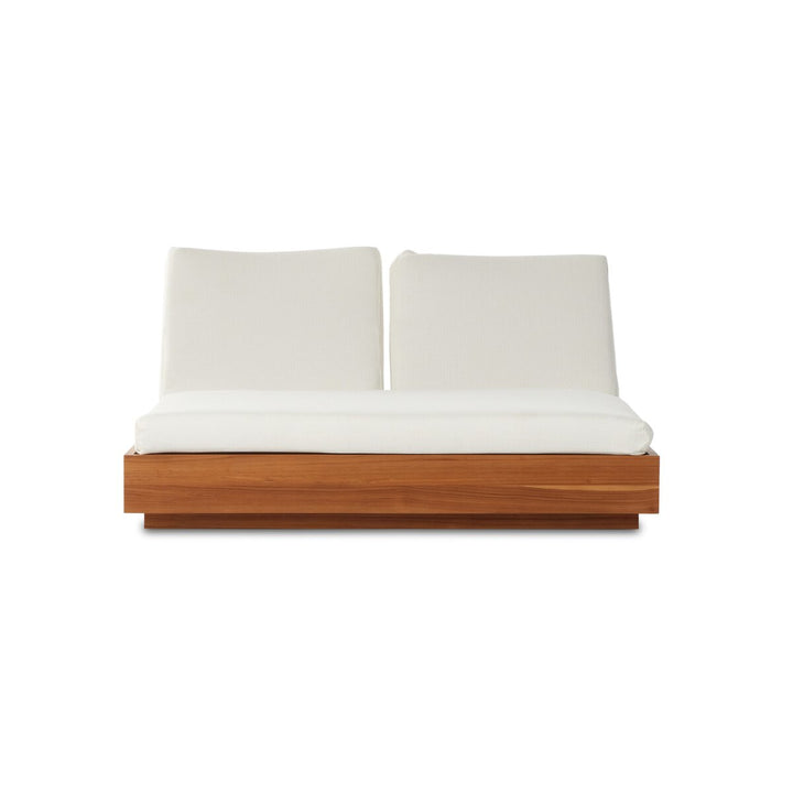 Kira Outdoor Double Chaise Lounge - Faye Cream