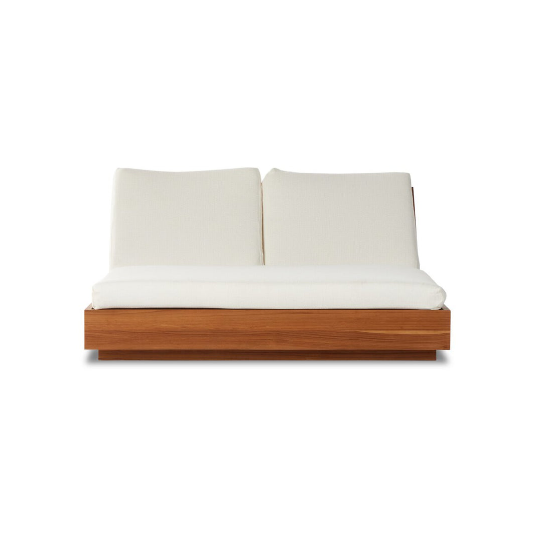 Kira Outdoor Double Chaise Lounge - Faye Cream