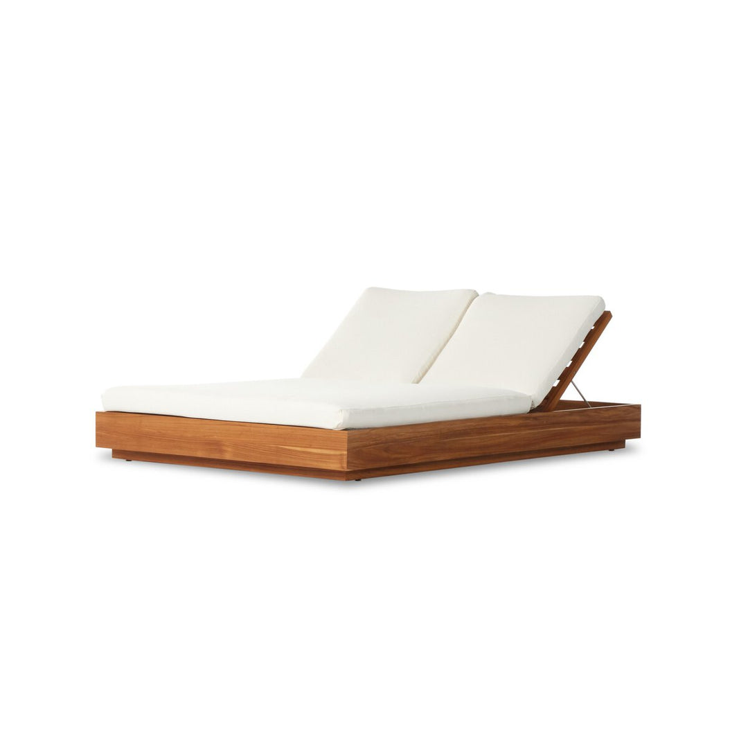 Kira Outdoor Double Chaise Lounge - Faye Cream