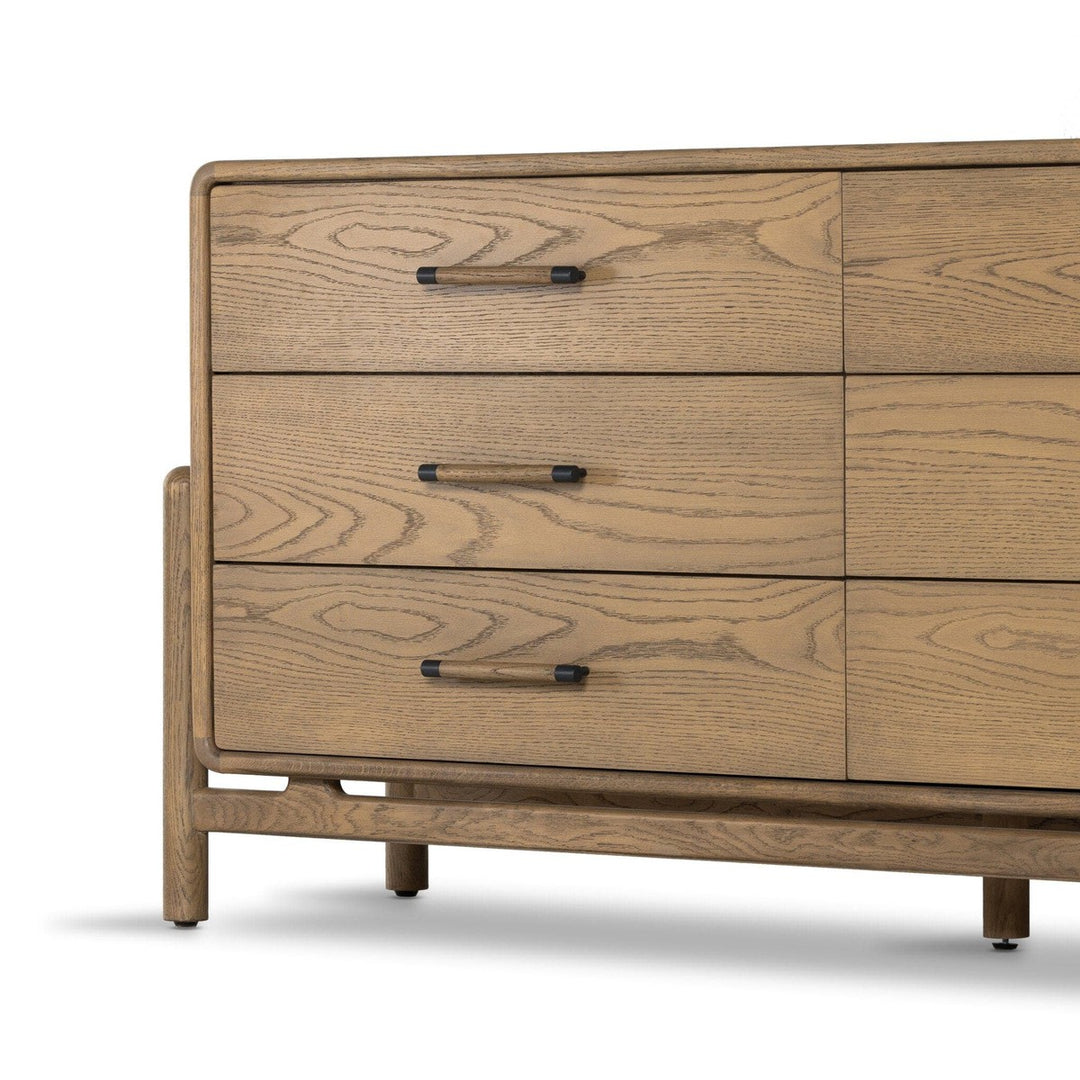 Charlotte 6 Drawer Dresser - Smoked Oak