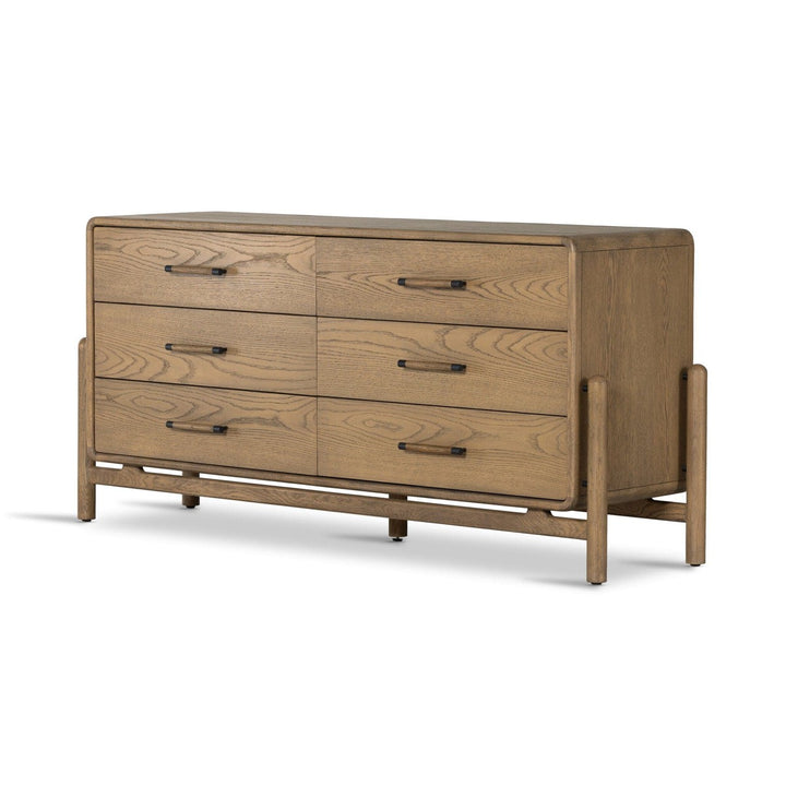 Charlotte 6 Drawer Dresser - Smoked Oak