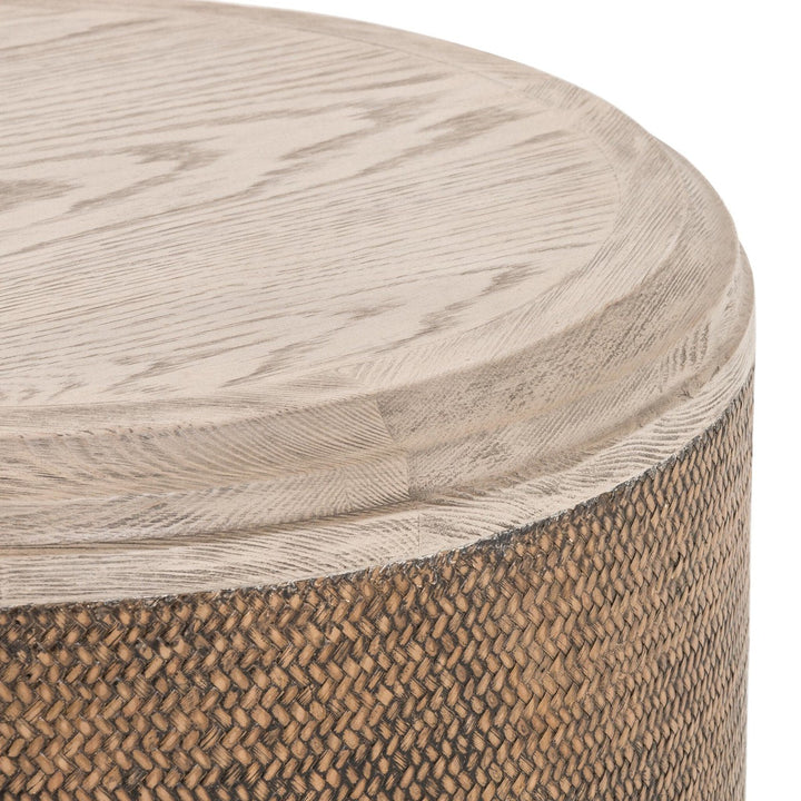 Kiara End Table - Weathered Blonde Oak