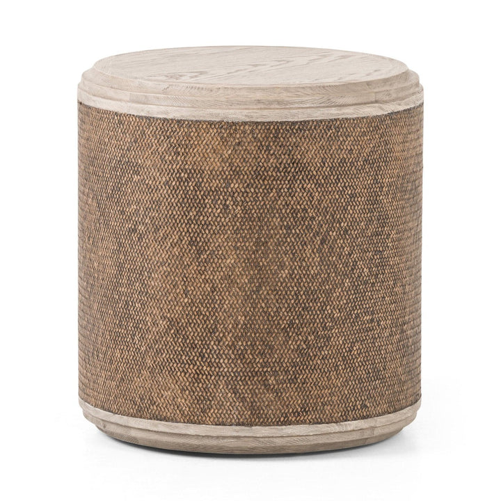 Kiara End Table - Weathered Blonde Oak