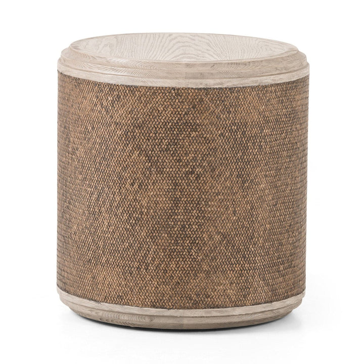 Kiara End Table - Weathered Blonde Oak