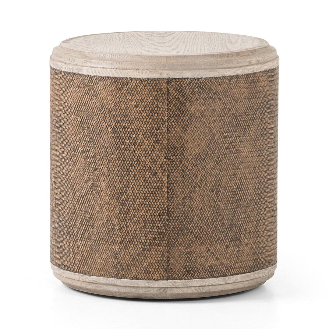 Kiara End Table - Weathered Blonde Oak