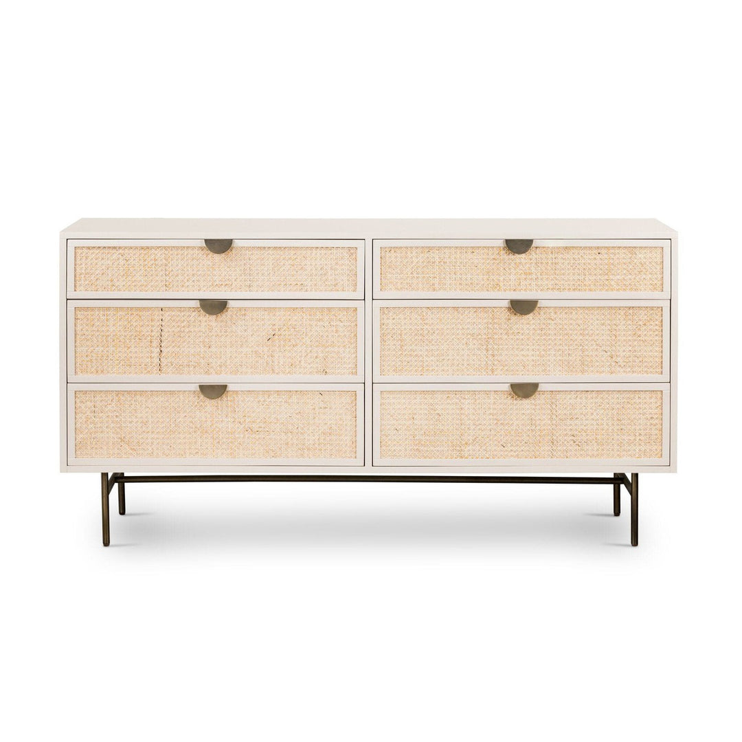 Vivienne 6 Drawer Dresser - Light Natural Cane