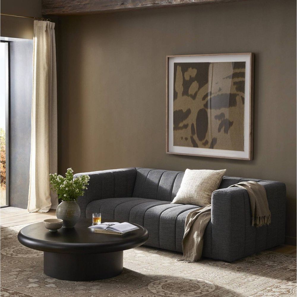 Sofas Log Channeled Sofa - 89" - Saxon Charcoal