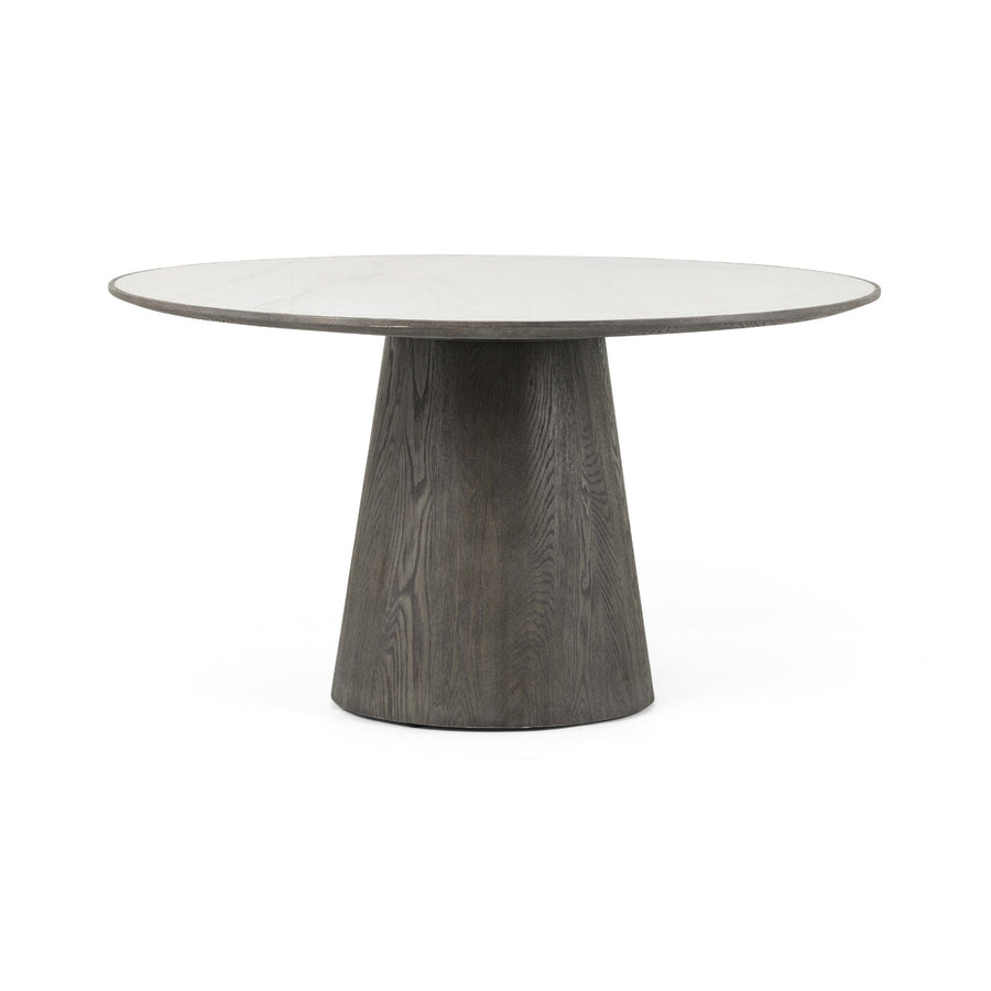 Skye Round Dining Table-White Marble-Four Hands-FH-228008-001-Dining Tables-1-France and Son