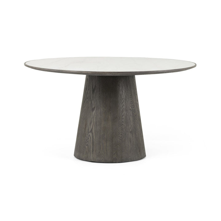 Skylar Round Dining Table - White Marble