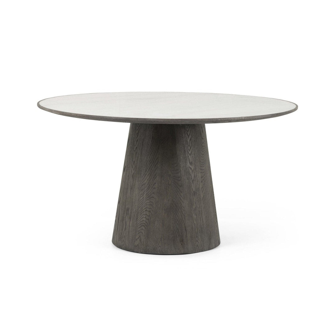 Skylar Round Dining Table - White Marble