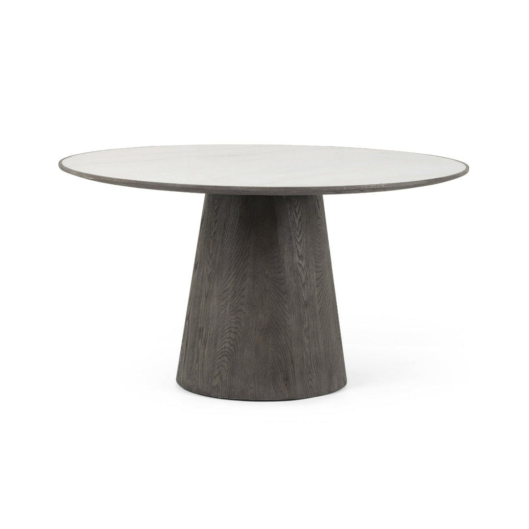 Skye Round Dining Table-White Marble-Four Hands-FH-228008-001-Dining Tables-3-France and Son