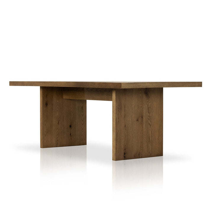 Edwin Dining Table - Amber Oak Resin