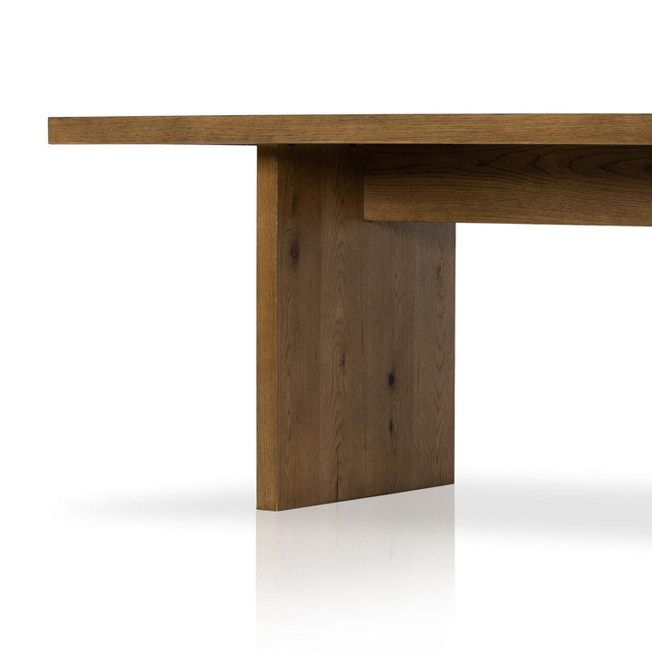 Edwin Dining Table - Amber Oak Resin