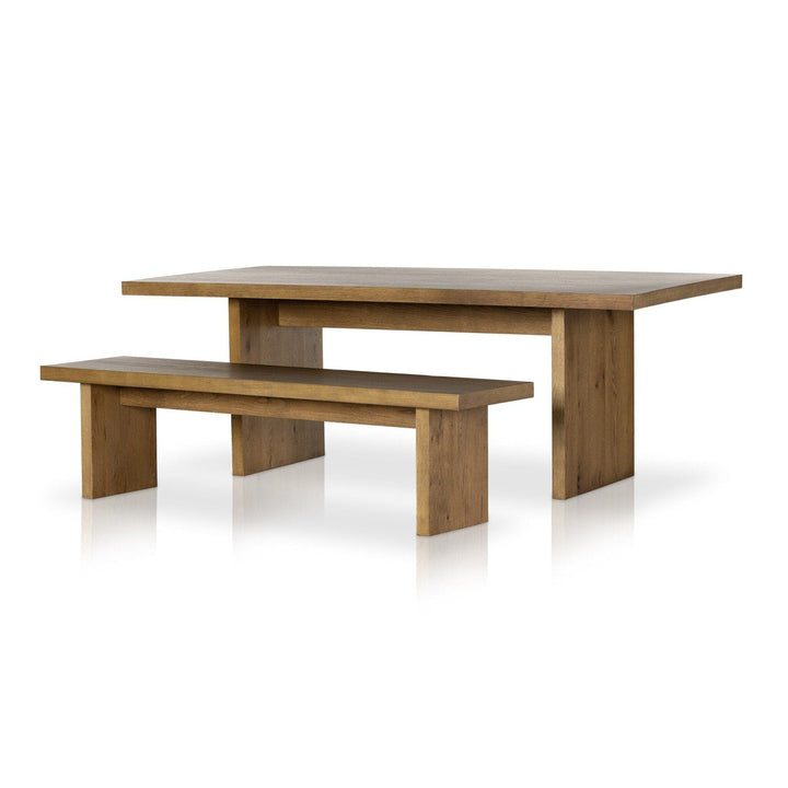 Edwin Dining Table - Amber Oak Resin