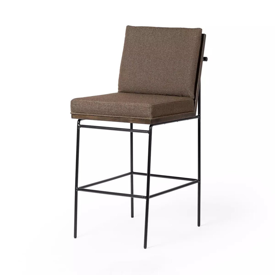 Crete Bar + Counter Stool-Four Hands-FH-228057-018-Bar StoolsFIQA Boucle Cocoa-Counter Stool-9-France and Son