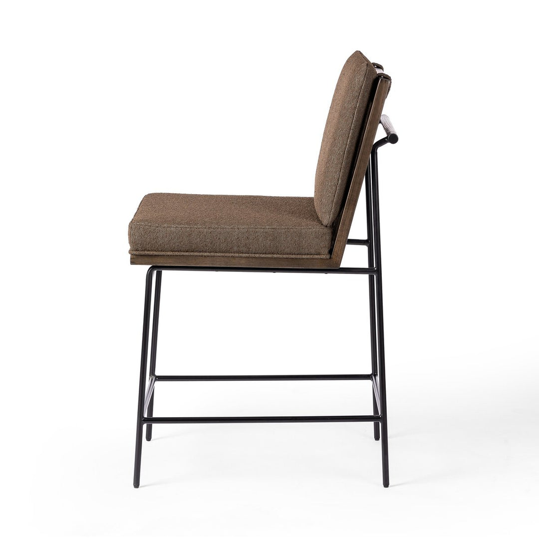 Rhodes Bar + Counter Stool - Fiqa Boucle Cocoa - Counter