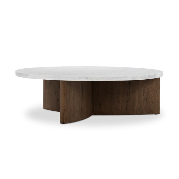 Toli Coffee Table-Four Hands-FH-228121-002-Coffee TablesItalian White Marble-12-France and Son