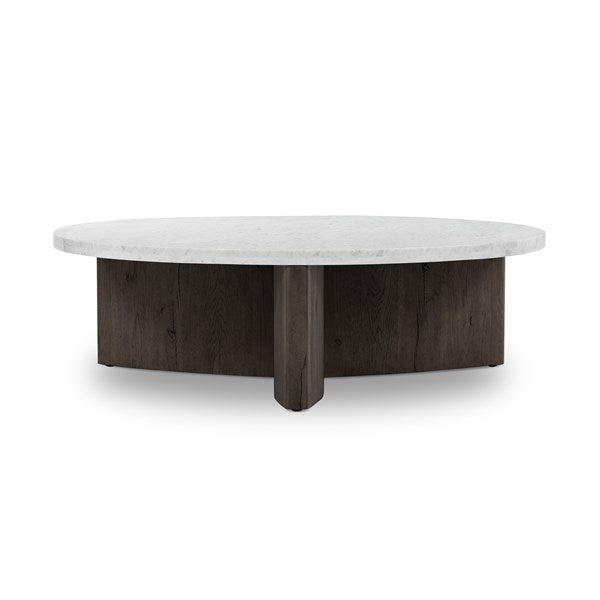 Toli Coffee Table-Four Hands-FH-228121-002-Coffee TablesItalian White Marble-16-France and Son