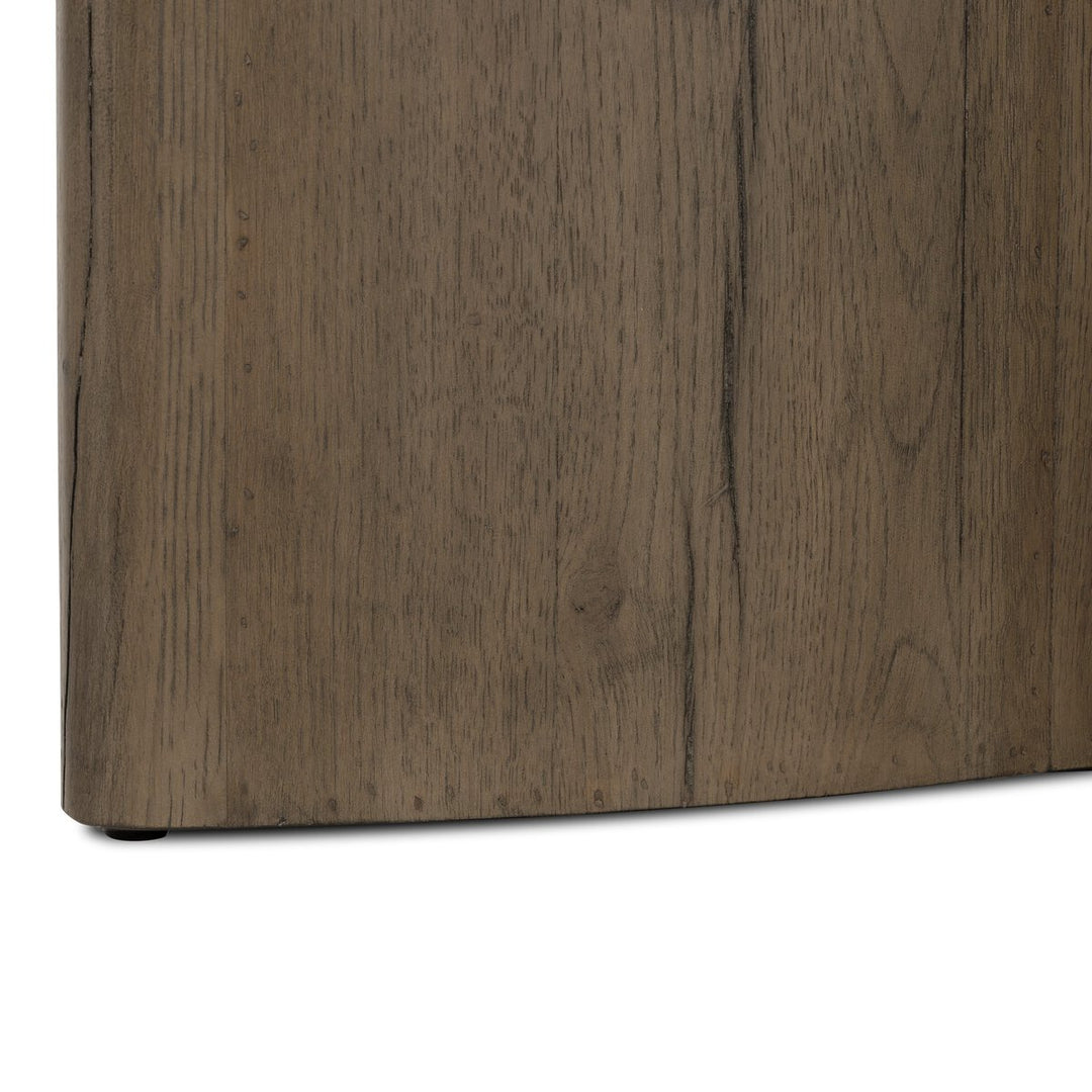 Niko End Table - Rustic Grey Veneer - Travertine