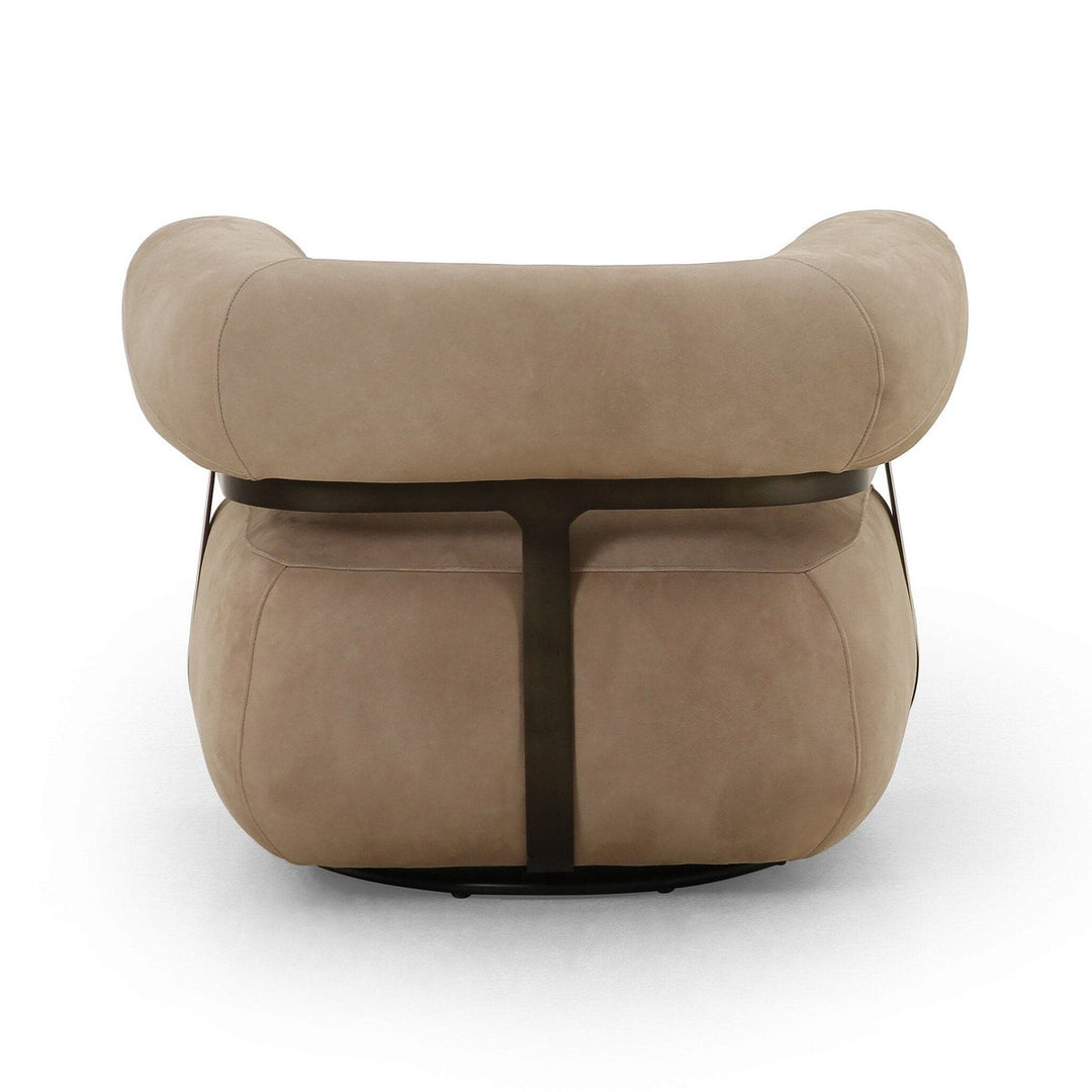 Garrett Swivel Chair - Nubuck Silver