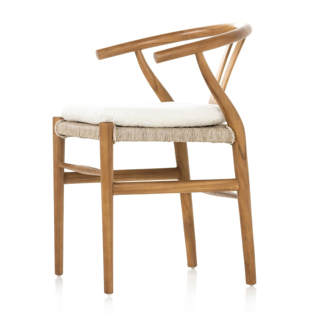 Maestro Dining Chair W/ Cushion - Cream Shorn Sheepskin