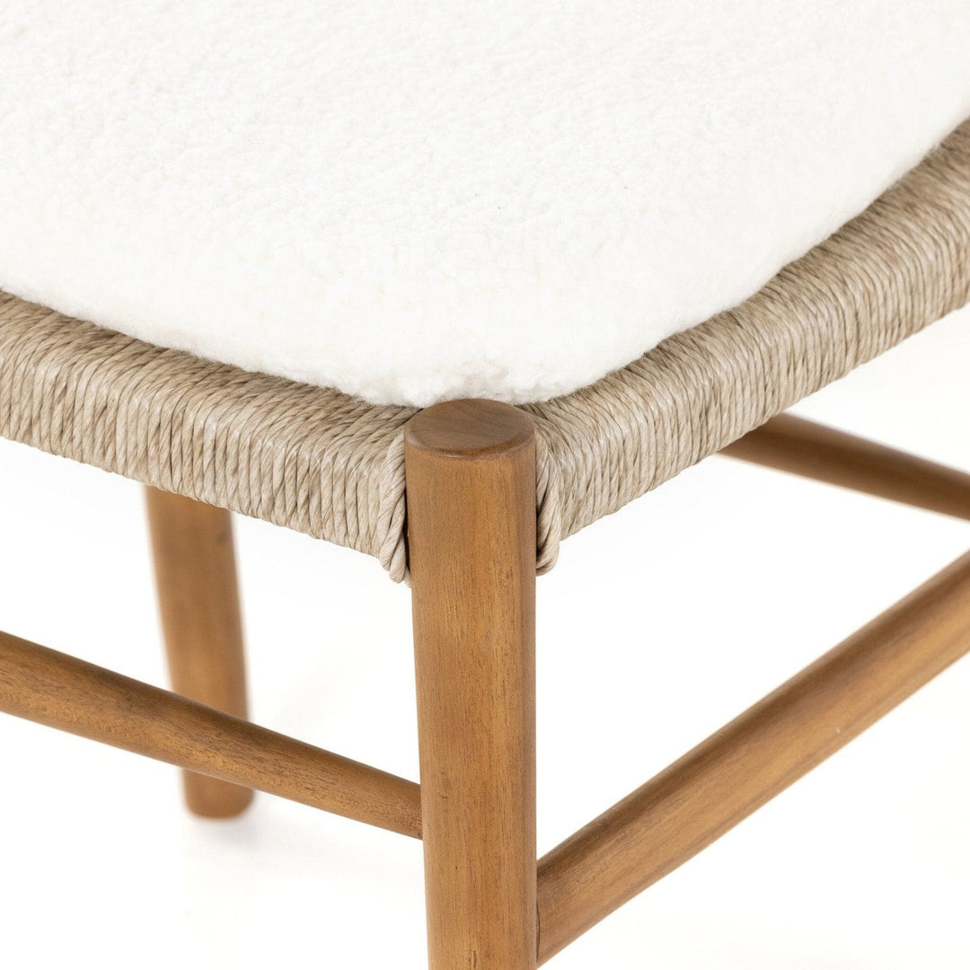 Maestro Dining Chair W/ Cushion - Cream Shorn Sheepskin