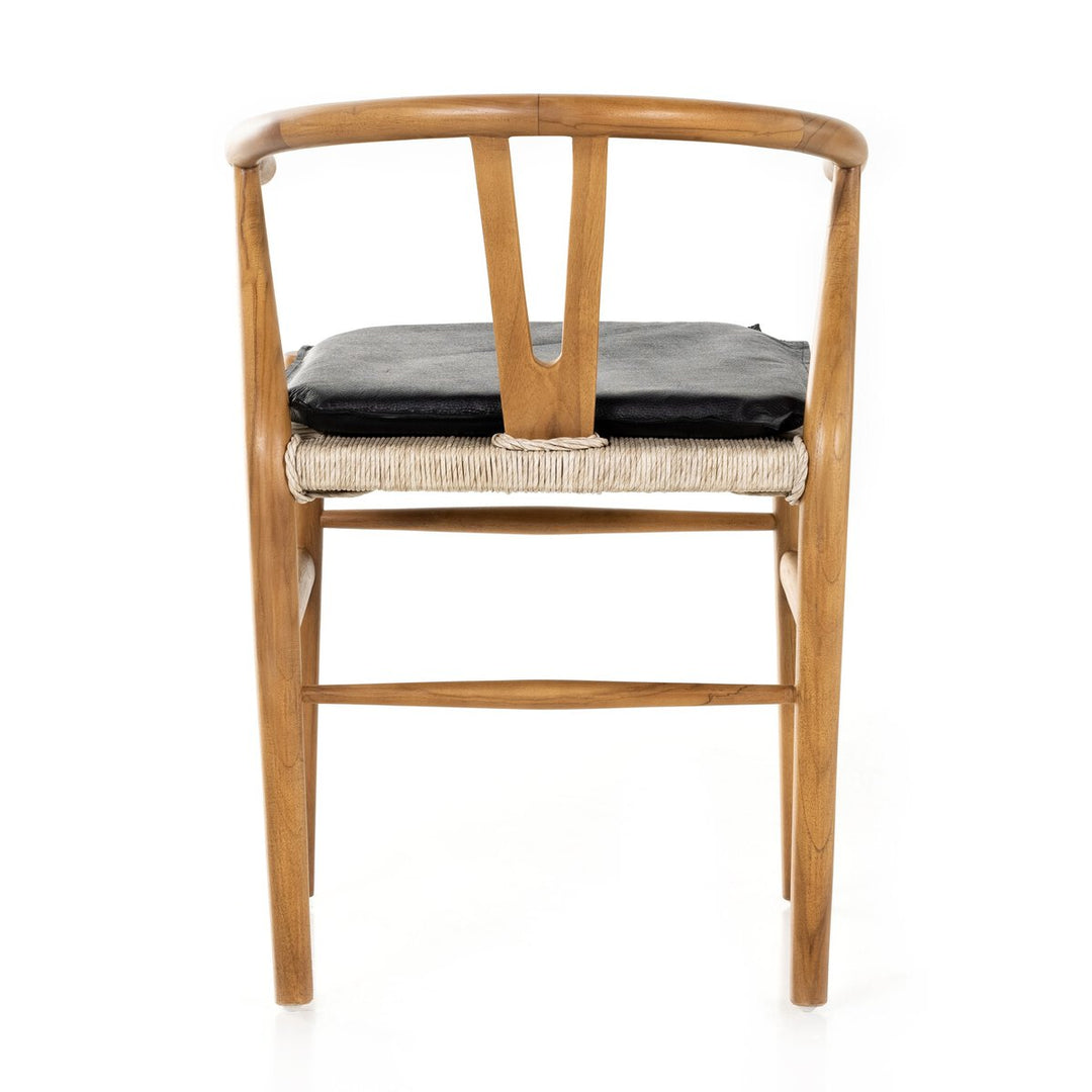 Modelo Dining Chair W/ Cushion - Natural Teak - Pebble Black