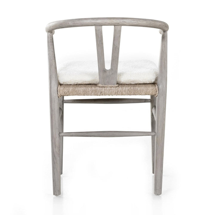 Maestro Dining Chair W/ Cushion - Cream Shorn Sheepskin