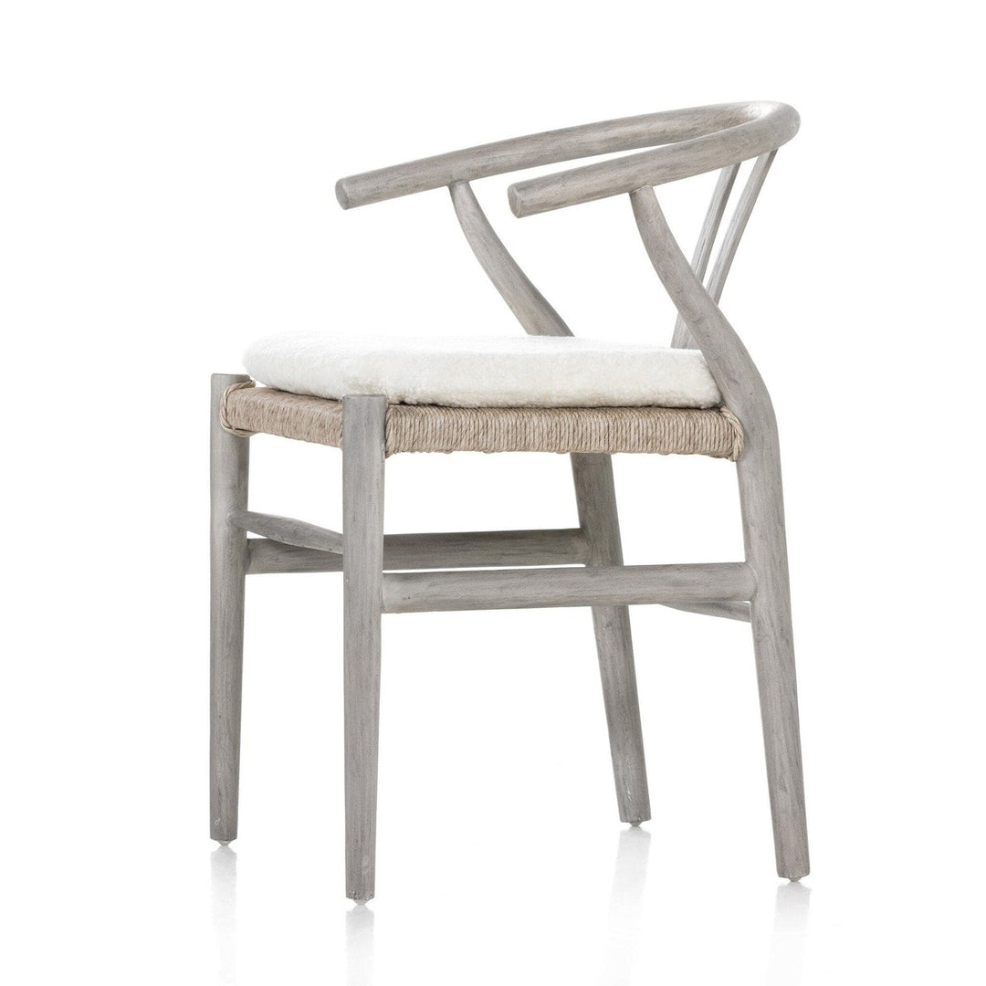 Maestro Dining Chair W/ Cushion - Cream Shorn Sheepskin