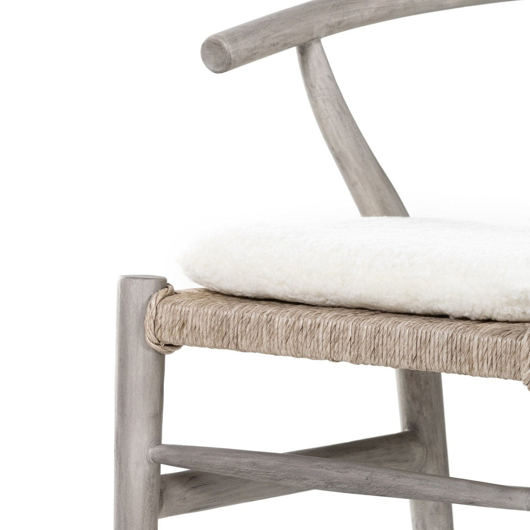 Maestro Dining Chair W/ Cushion - Cream Shorn Sheepskin